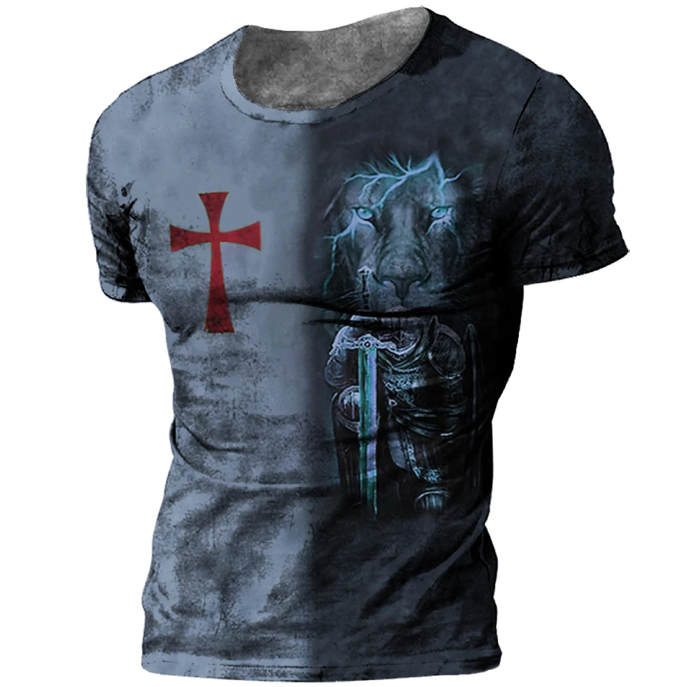 

Футболка мужская оверсайз с коротким рукавом, винтажный уличный пуловер с принтом крестовицы, повседневная одежда в стиле хип-хоп, топы, на лето