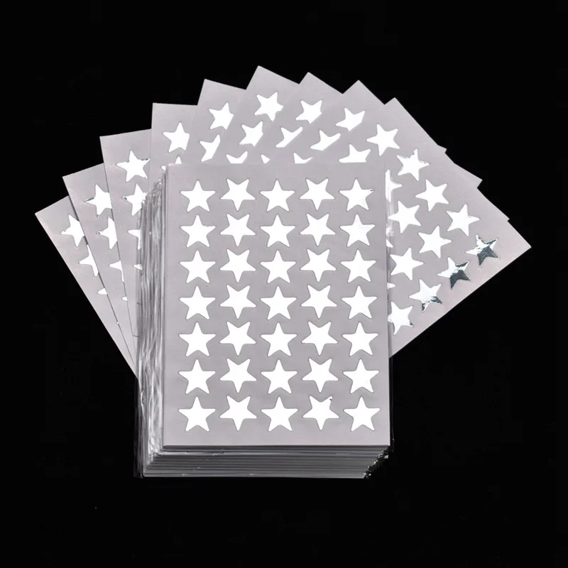 10 sheets/bag Child Reward Flash Sticker Teacher Praise Label Award Five-pointed Star Gold Sticker Self-adhesive Sticker images - 6