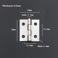 stainless steel folding hinge 2522mm diy gift box jewelry box wooden box connector furniture hardware decorative fittings