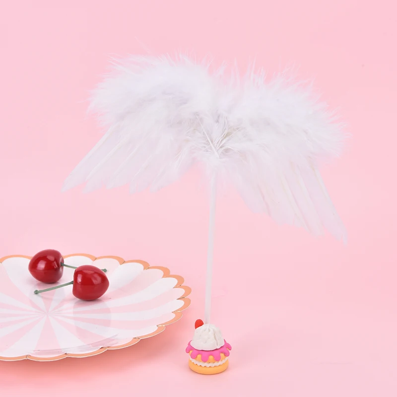 

Крылья Ангела торт Топпер кекс «сделай сам» верхние флаги торт вставка декор для дня рождения праздничная атмосфера торт Топпер Декор