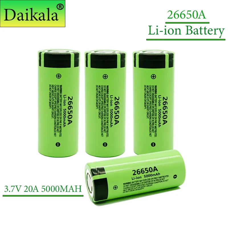 

2023 NEW High Quality 26650A 3.7V 20A 5000MAH Li Ion Rechargeable Battery For Flashlight, Calculator, Hair Clipper, Etc