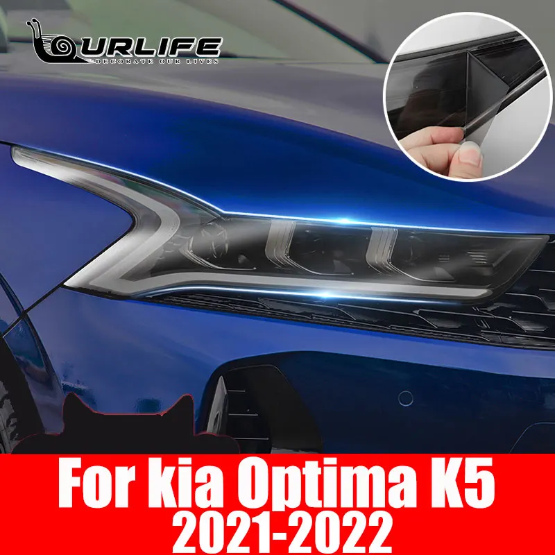 Car Headlight Film Color Film Lamp Film Car Light Protective Fog Film  Lamp Film For Kia Optima K5 2020 2021 2022 Accessories