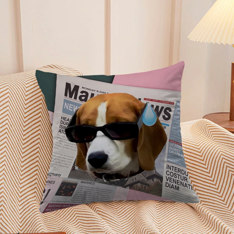 

Pillowcases for Sunglasses Beagle Dog Cute Animal Double Sided Printing Dakimakura for Sofa Bed Cushion Home Decor Pillow Cover