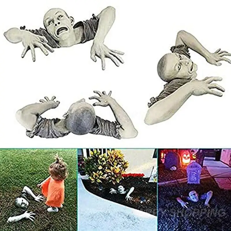 

Halloween Horror Creepy Corpse Crawling Zombie Garden Statue Haunted House Props Supplies Halloween Outdoor Decoration
