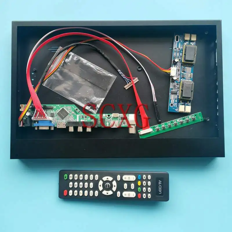 

For T150XG01 TX38D14VC0CAA Analog TV Driver Board+Metal Case VGA AV USB RF HDMI-Compatible 1024*768 20 Pin LVDS 15" 4-CCFL Kit