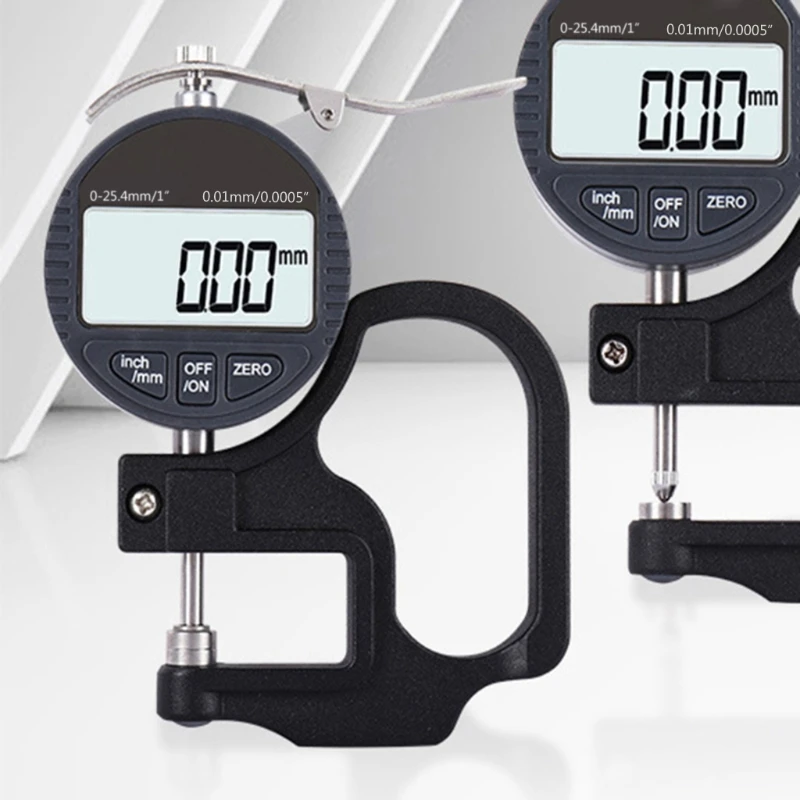 

Digital Thickness Gauge Electronic Micrometer Alumimum Alloy Thickness Measuring Tool 0-1" / 0-25.4mm 0.0005" / 0.01mm M4YD