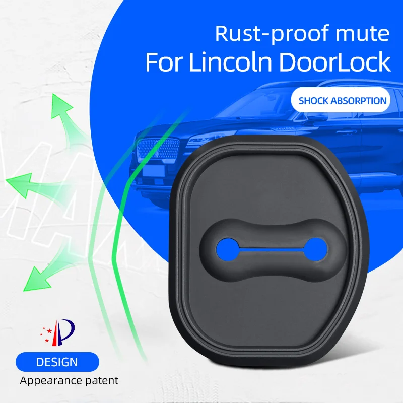 4 шт. силиконовая крышка дверного замка для Lincoln MKC MKZ Continental Aviator бесшумный