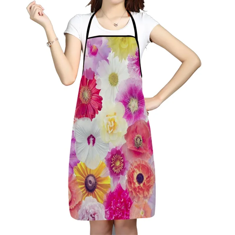 

Кухонный Фартук Dahlien, цветочное растение, без рукавов, ткань Оксфорд, для мужчин и женщин, инструменты для уборки дома, креативные подарки