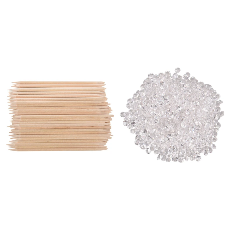 

100 шт., деревянные палочки с кружевом для ногтей, 1440 шт.