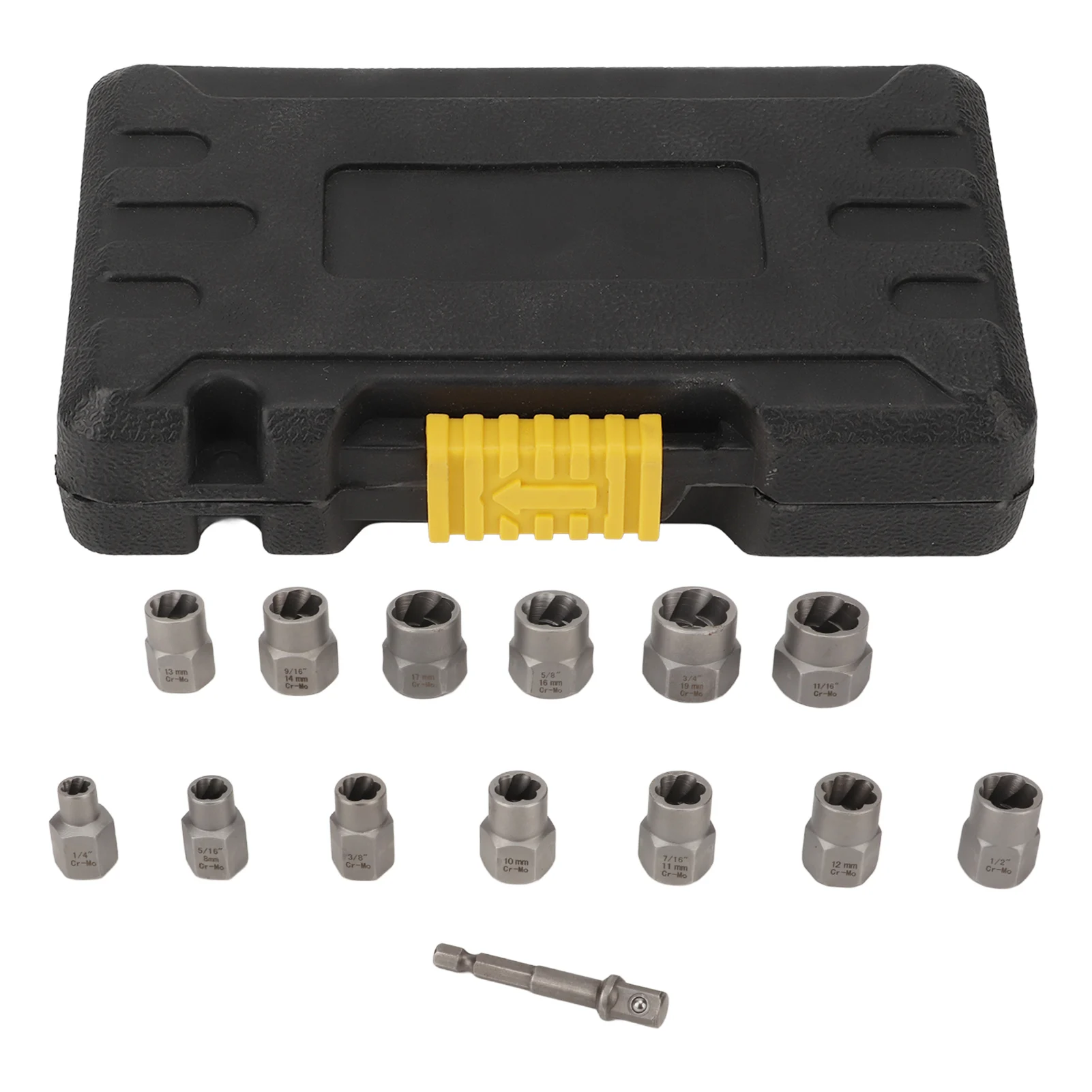 

14Pcs Nut Extractor Molybdenum Steel Quenching 3/8in Nut Remover for Construction Industry Bolt Extractor Tool