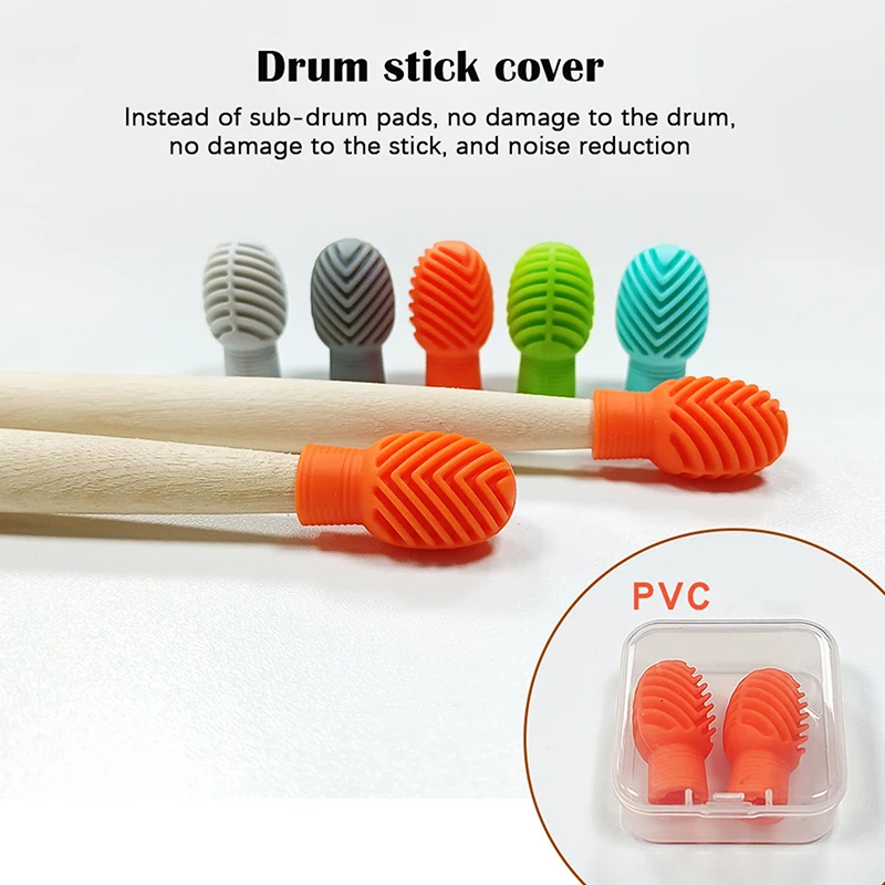 

2Pcs Silicone Drum Cover Drum Caps Drum Head Protection Mute Drum Practice