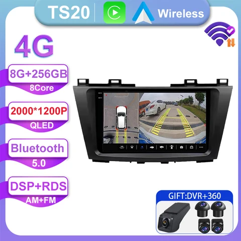 Автомобильный радиоприемник Android 14 GPS без 2din, мультимедийный плеер для Mazda 5 3 CW 2010-2015 Стерео GPS-навигация Автомобильные интеллектуальные системы Wif