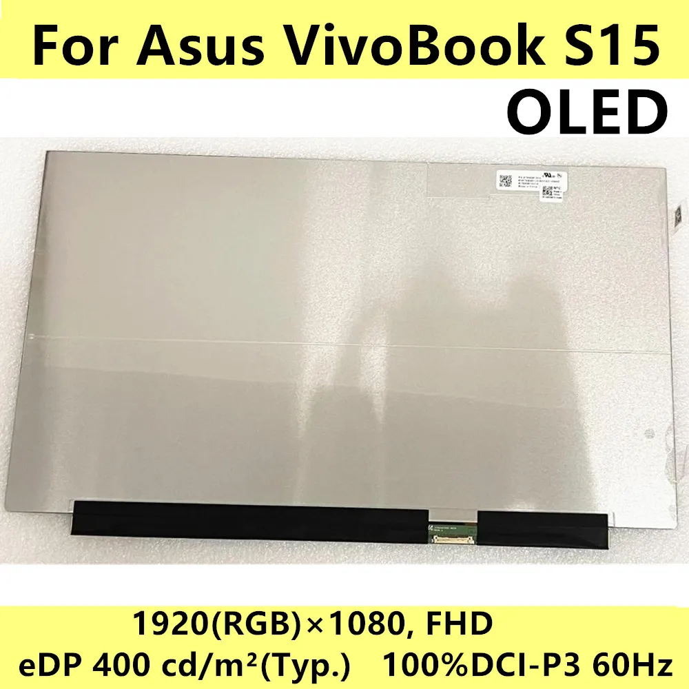 

For Asus VivoBook S15 M3502RA-L1029W EDP FHD LCD Screen Widescreen Laptop Replacement Display Panel OLED eDP 400 cd/m²100%DCI-P3
