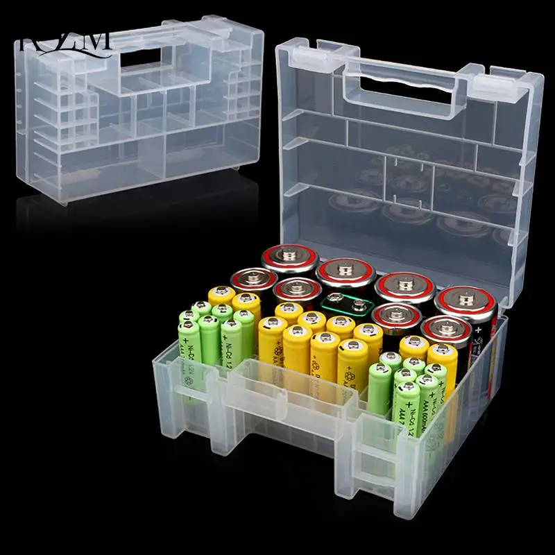 

Plastic Battery Box Storage Case Holder Organizer for AA AAA C D 9V Batteries