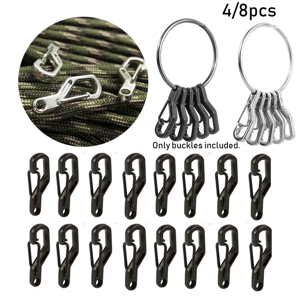 

Buckle MIni Aluminum Alloy Safety Travel Tools Outdoor Hook Camping Keyring Spring Clips D-Ring Key Chain D Carabiner