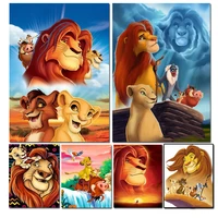 the lion king diamond painting new arrivals full drills children puzzle mosaic pattern of rhinestones embroidery disney animals
