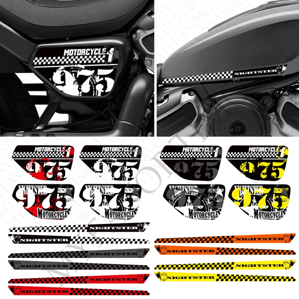 

Motorcycle Tank Pad Protector Sticker Decal Body Fender Shell Exhaust For Harley Davidson Nightster 975 RH975 RH 975 2022 2023