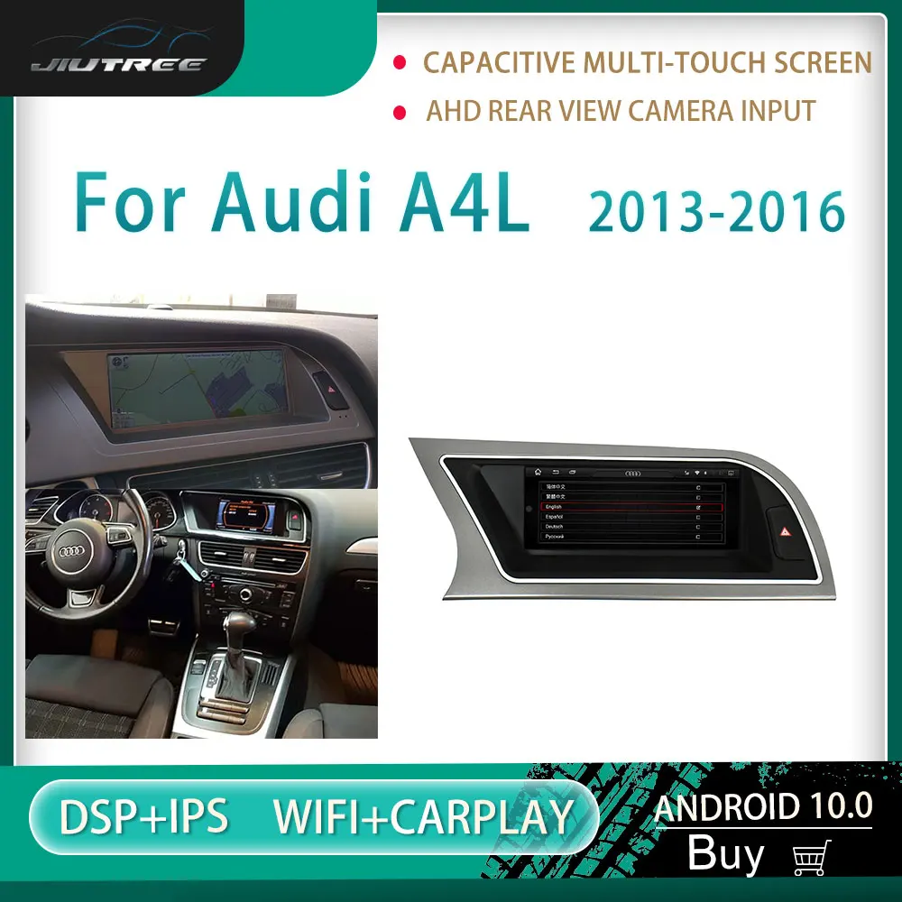 Автомагнитола на android для AUDI A4L 2013, 2014, 2015, 2016, мультимедийный стереомагнитофон с GPS-навигацией