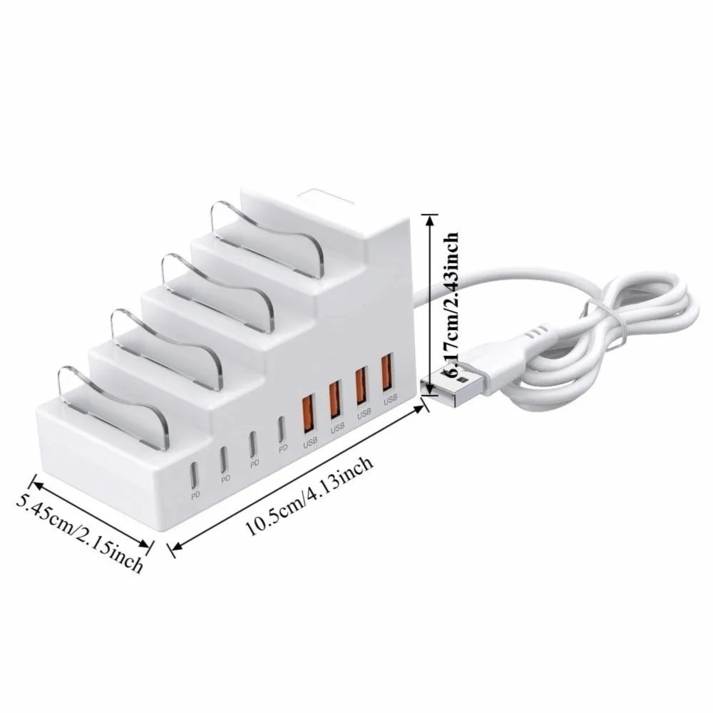 Портативный дизайн, многопортовый USB-концентратор Type-C, компактный, стабильный USB-разветвитель, практичная и удобная многопортовая док-станция для передачи данных (art.: 3920d9e2ee342) - 3920d9e2ee342