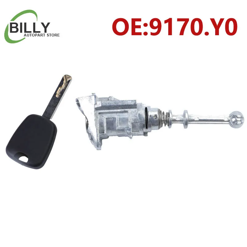 

Цилиндр замка двери YAOPEI 9170.Y0 9170Y0 с ключом для Peugeot 407 Citroen C4 2004-2011 Picasso 2006-2008