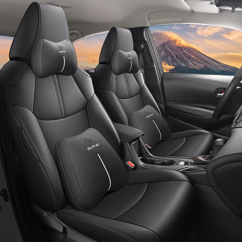 

Роскошный кожаный чехол на автомобильное сиденье для Toyota Corolla Cross SUV 2021-2023, защита на 5 сидений с подушкой безопасности, совместимая с автомоб...