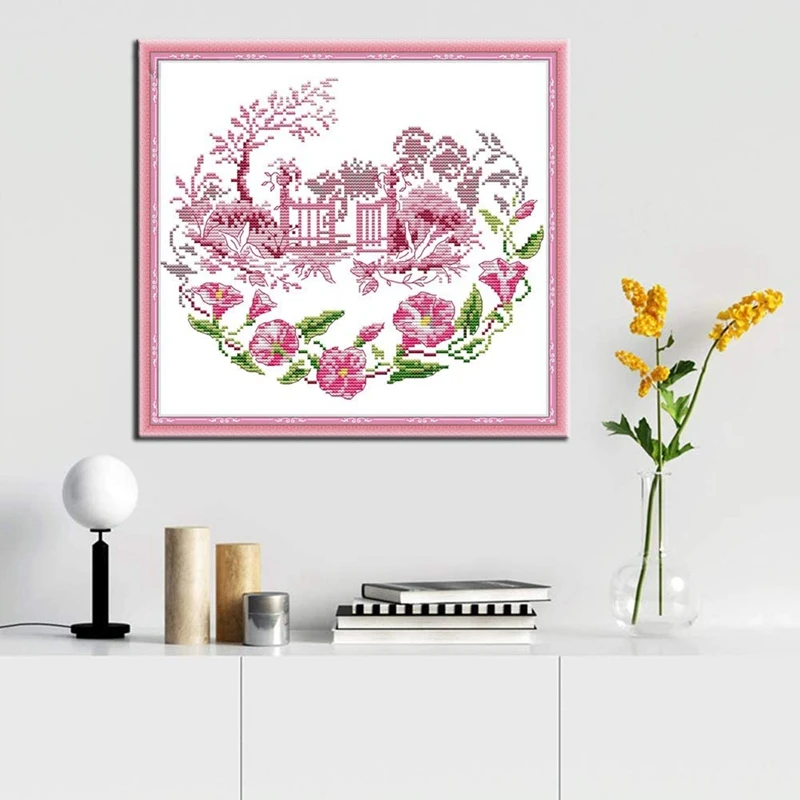 Наборы для вышивки крестиком взрослых и детей садовые цветы с надписью Morning Glory 11CT