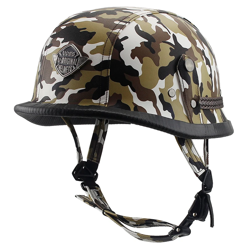 Мотоциклетные шлемы унисекс на половину лица немецкий Ретро винтажный шлем