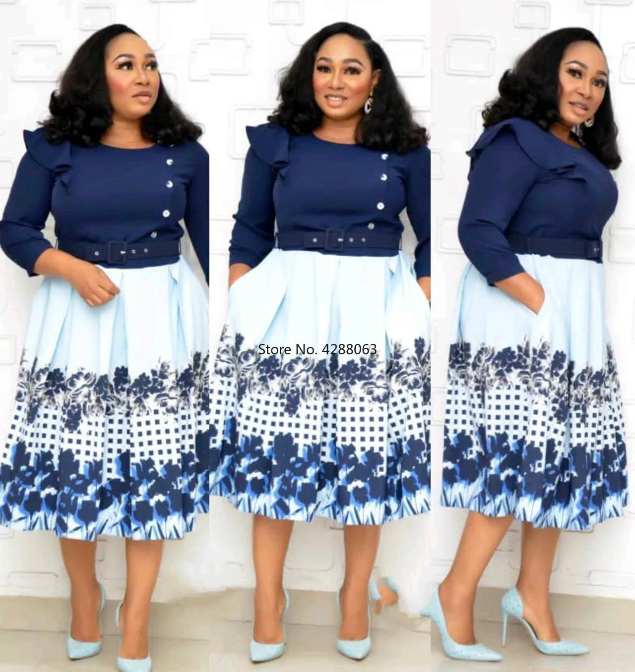 

2023 fashion style african women printing plus size dress african dresses for women african clothing 2XL-6XL