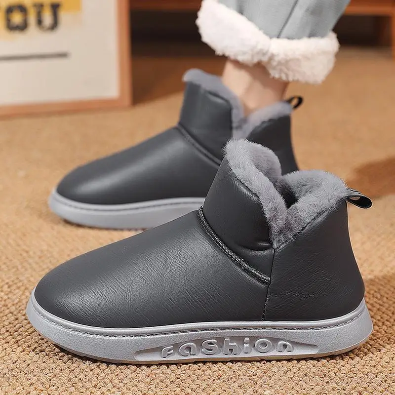 

Winter Men's Shoes Velvet Warm Cotton Shoes Male Male Youth Outdoor High-Top Mountaineering Northeast Snow Boots Male plus Size