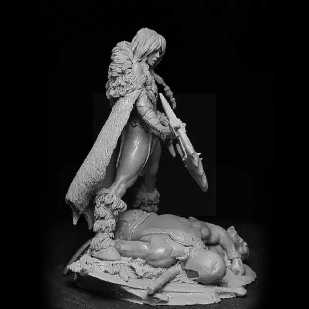 

1/24 75mm Resin Figure Model Kit Sexy Girl Barbarian Sexy Science Toy Unassembled Fiction Girl Archer Computer Unpa E1p1