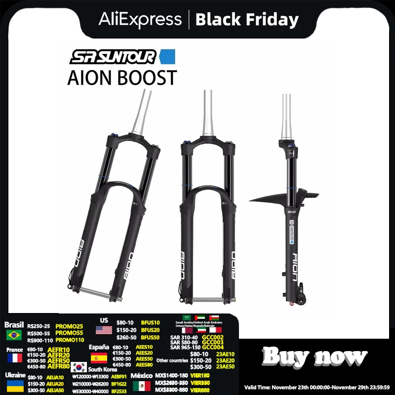 

SUNTOUR AION DUROLUX Bicycle Fork 27.5 inch 29 inch Mountain Bike Front Fork Cone Tube Barrel Axle BOOST Off-road Front Fork