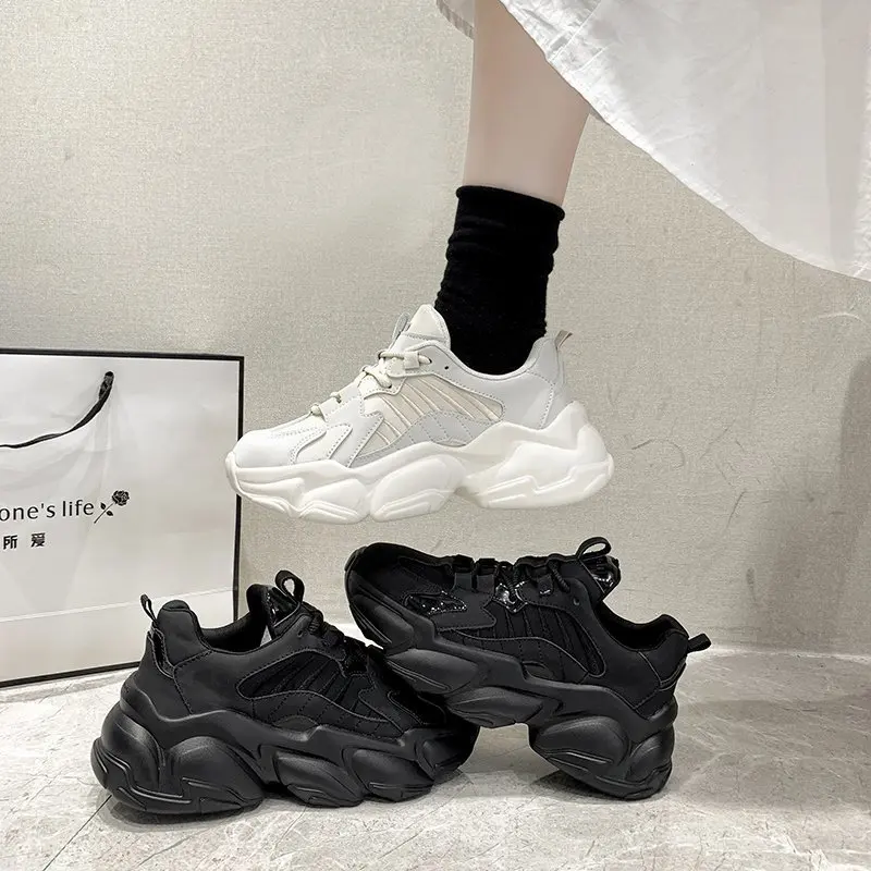 Women Chunky Sneakers Ladies Casual Shoes Fashion   Female Thick Sole Sport  Big Size  Zapatos De Mujer