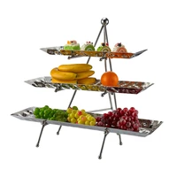 buffet restaurant wedding banquet three layer luxury dessert rack cake tray bicycle shaped decorative rack