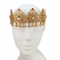 algerian bridal hair wear arabic middle east wedding hair accessories gold rhinestone hair chain women headband jewelry bijux