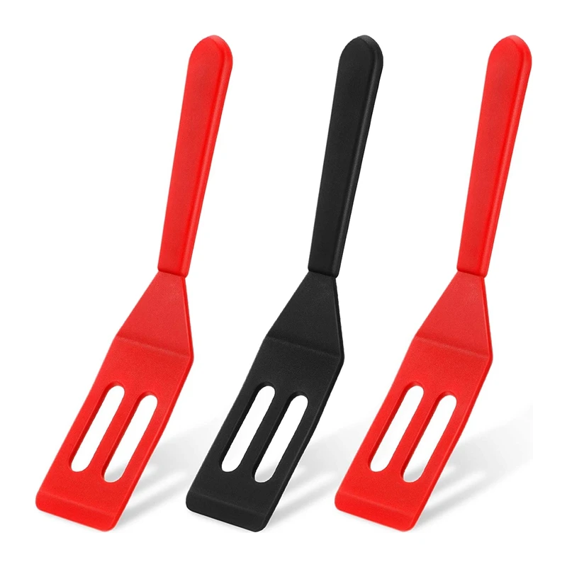 

Силиконовый шпатель для сервировки пирожных, термостойкий шпатель с прорезью, для антипригарной посуды, для приготовления выпечки, черный ...