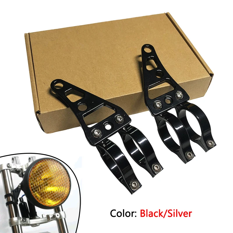 

For 41mm Fork Motorcycle Headlight Mount Bracket Head Lamp Turn Signal Lights Clamp Holder Front For Chopper Bobber Cafe Racer