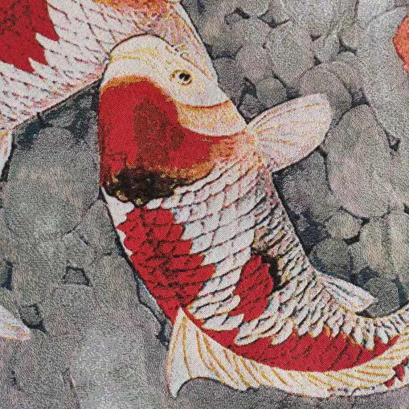 Картина ткани с вышивкой Тханка картина Два рыбы для украшения дома и офиса