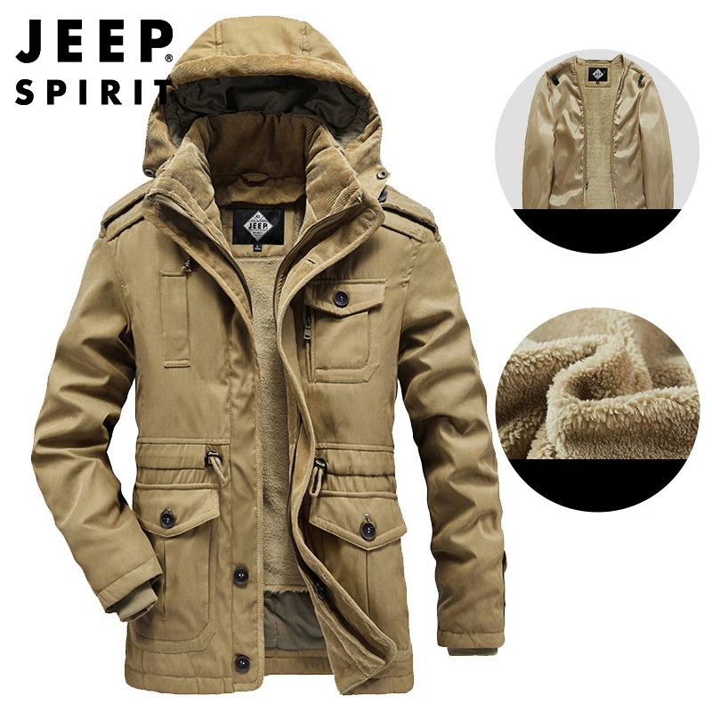 Мужская зимняя куртка на хлопковом наполнителе JEEP SPIRIT Повседневная утепленная