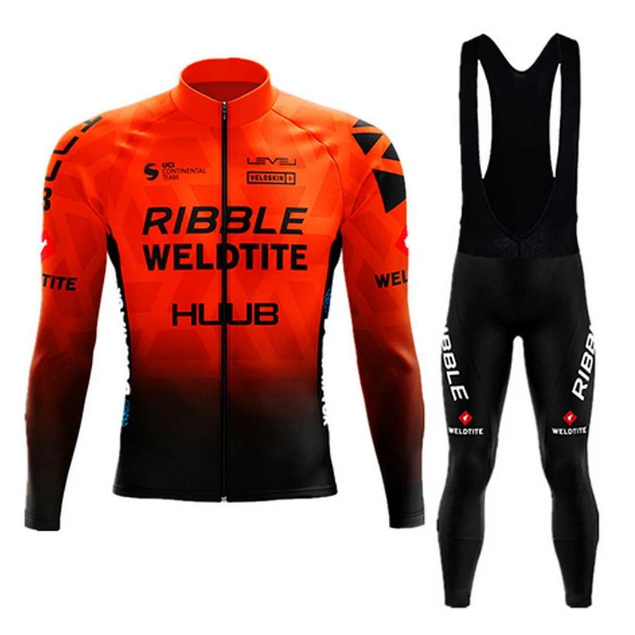 

Велосипедная одежда RIBBLE WELDTITE, Джерси для горного велосипеда, велосипедная одежда, мужская короткая, на молнии, полиэстер, с длинным рукавом ...