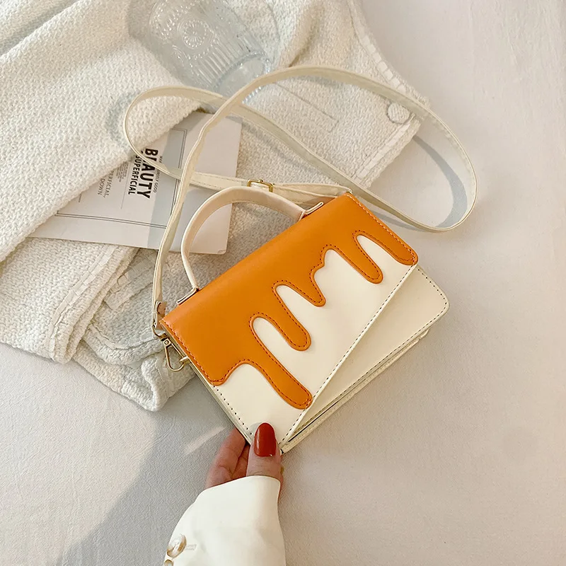 

Новинка, плетеные сумки через плечо в Шоколадном стиле для женщин 2022, милая сумка на плечо с изображением сыра, женские кошельки и сумочки