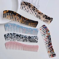 acetate anti static massage hair combs wide fine tooth two uses hairdressing comb hair brush for women girls hair styling tool
