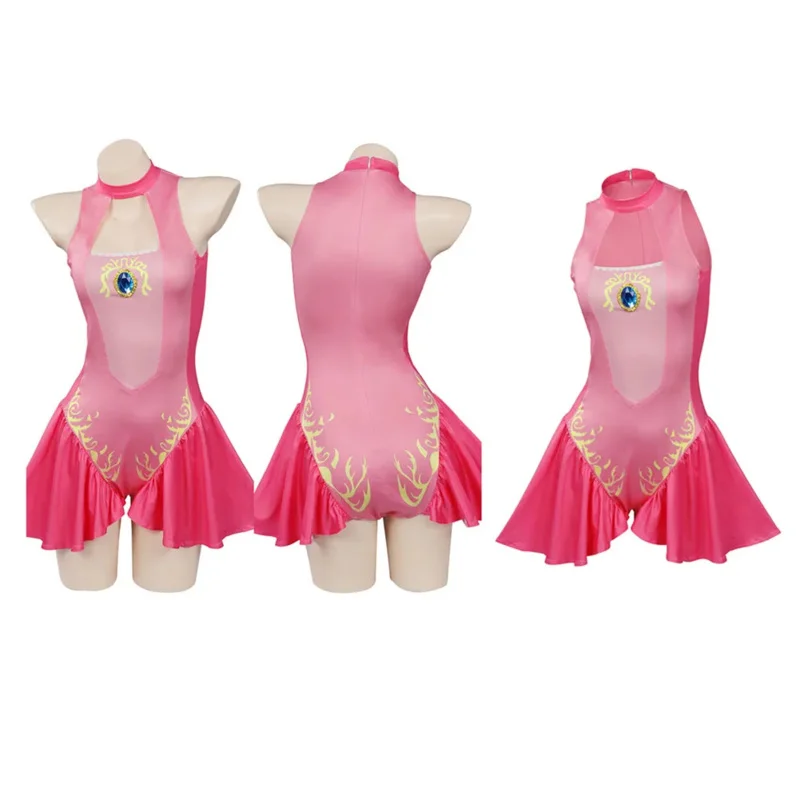 Принцесса косплей персиковый купальник костюм комбинезон купальники наряды
