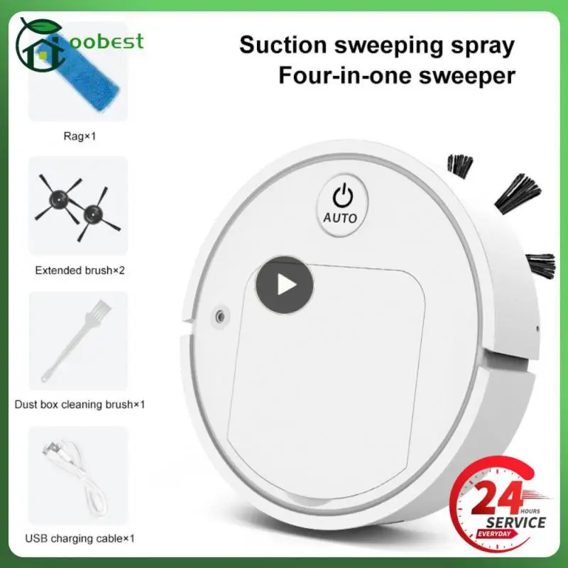 Portable Smart Robot Vacuum Cleaner Multifunctional 3-In-1 Auto Rechargeable Floor Sweeping Robot Dry Wet Vacuum Cleaner Machine