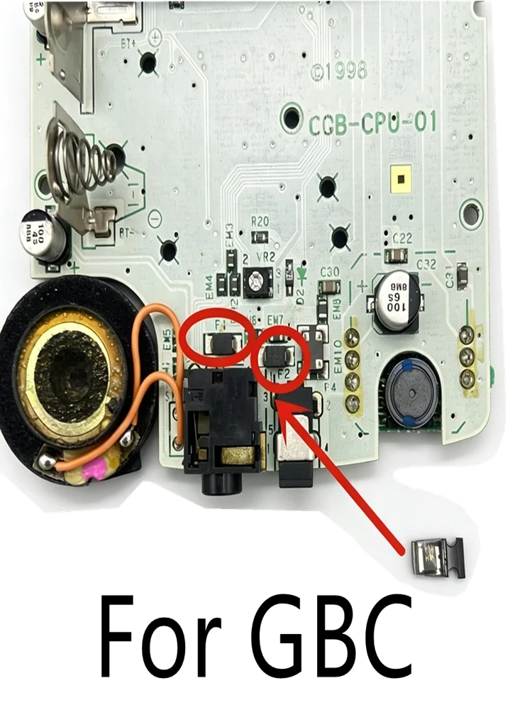 Предохранитель SMD F1 F2 для Nintendo Game Boy Color GBC CCB-CPU-01, запасные части для ремонта материнской платы (art.: 3920dc87f44cf) - 3920dc87f44cf