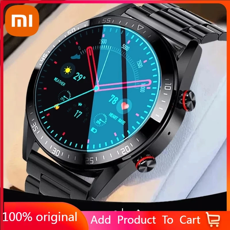 

Xiaomi Screen Smart Watch Men Always Display The Time Bluetooth Call IP68 Waterproof Men Smartwatch For Men Xiaomi Android