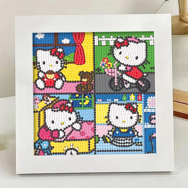 Мультфильм Hello Kitty клубничный медведь 5D алмазная живопись 18*18 см детские точечные