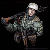 nx world war ii soldier gunner bust resin model kit tumei colorless self assembling resin figure