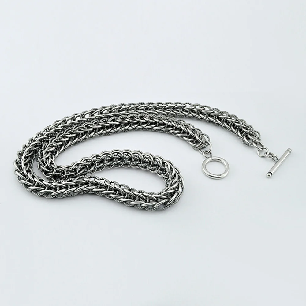Мужская и женская цепочка из серебра 925 пробы с кольцом 10 мм