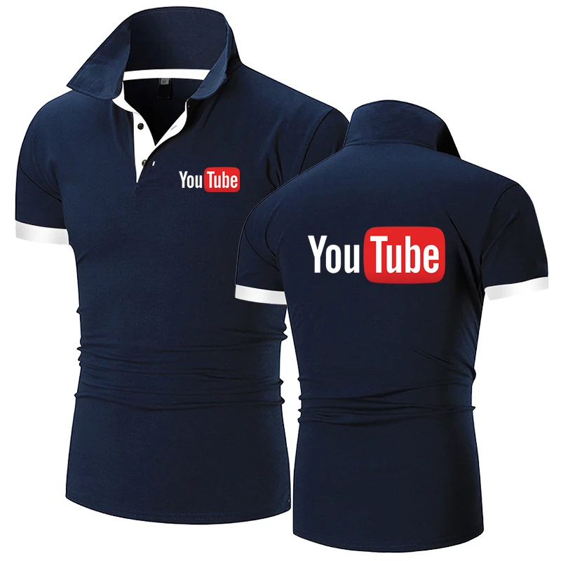 

YouTube 2023 Men's New Summer Hot Fashion High Quality Polos Shirts Casual Business Social Short Sleeve Stand Collar Casual Tops