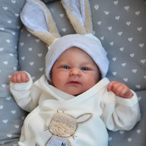 NPK 19-дюймовая уже окрашенная готовая кукла для новорожденного Elijah Awake Reborn Baby Size 3D кожа с видимыми венами Коллекционная художественная кукла